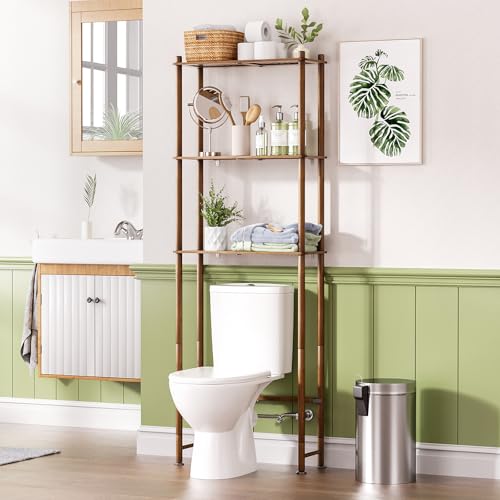 Bamboo Over The Toilet Storage Shelf