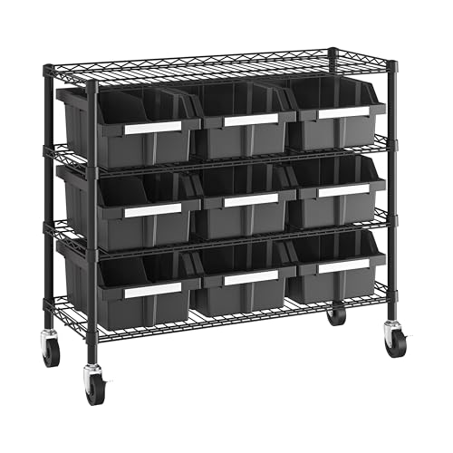 Heavy Duty NSF Bin Rack Solid Steel Wire Shelving Storage Unit