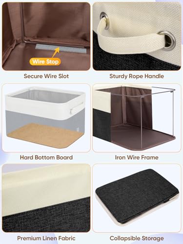 Fabric Closet Storage Bins for Shelves