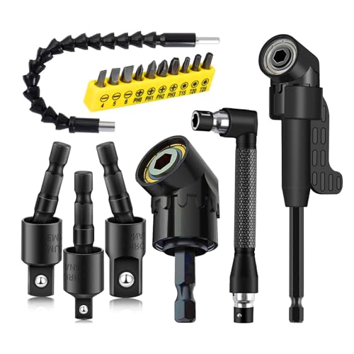 Individual Drive Sockets Adapter Drill Bit Extension Right Angle Drill Attachment Short Screwdriver Bits