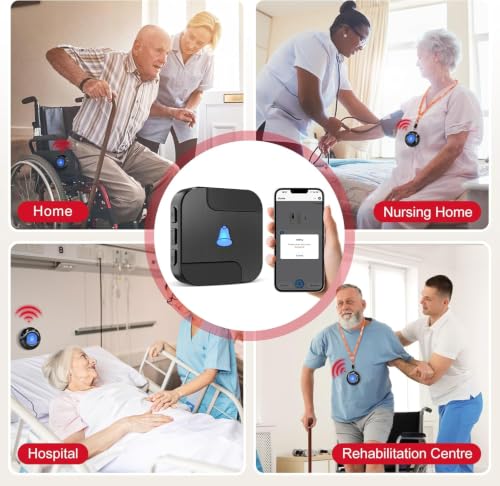 Wi Fi Wireless Caregiver Pager Call Button for Elderly at Home