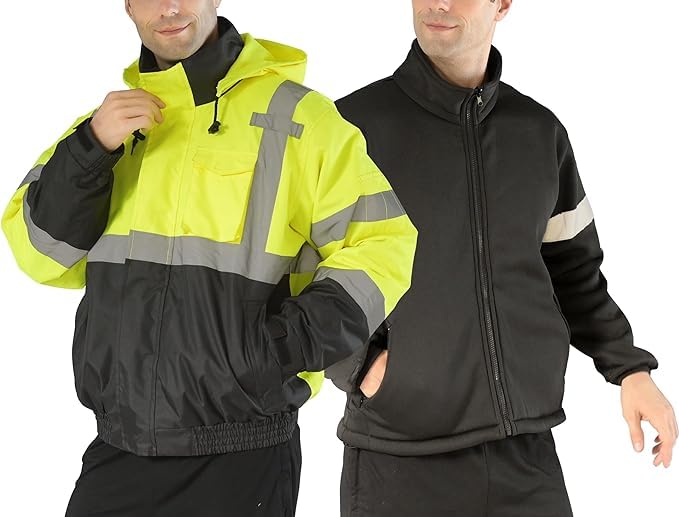 Reflective High Visibility Safety Jacket for Men