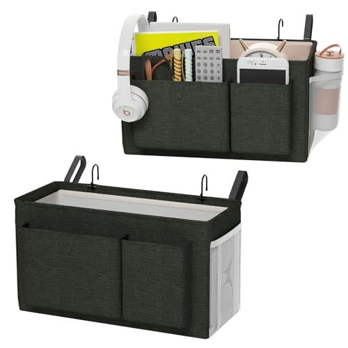 Bedside Caddy Bedside Organizer with Fixed Straps & Water Bottle Holder