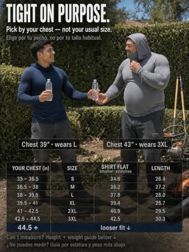 3 Pack Mens Sun Protection Fishing Hoodie with Face Mask UPF 50+ Long Sleeve Compression Work Shirt Quick Dry