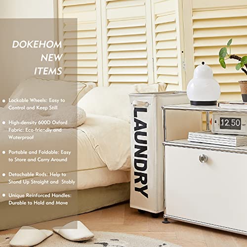 Rolling Laundry Basket Hamper on Wheels