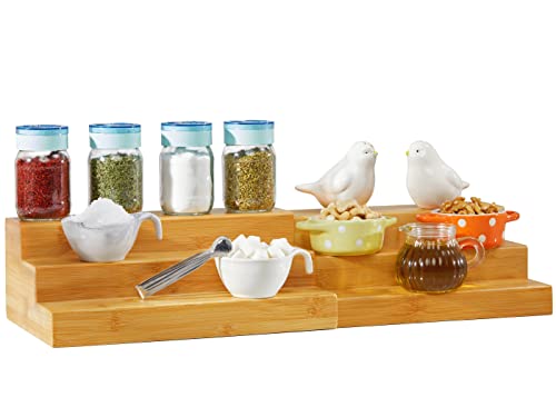 Bamboo Expandable Spice Rack Organizer