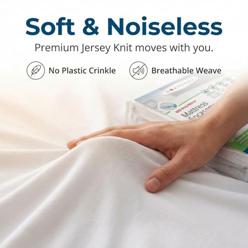 Jersey Knitted Zippered Mattress Encasement with Deep Pockets