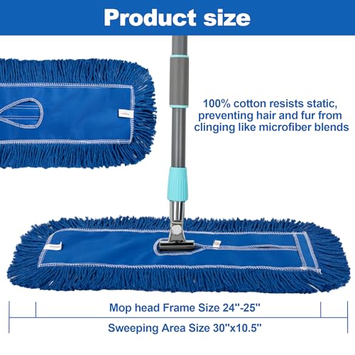 24 Inch Washable Dust Mop Heads