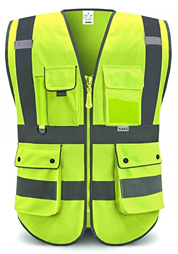 Reflective Safety Vest for Men & Women High Visibility Class 2 Vest with Pockets Meets ANSI Standards