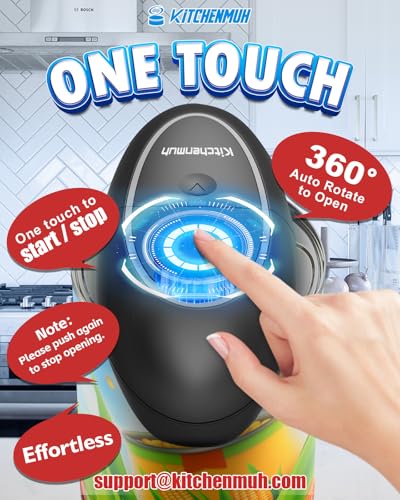 One Touch Electric Can Opener Fits All Can Sizes for Seniors with Arthritis