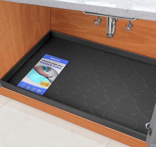 Waterproof Under Sink Mat Silicone Kitchen Cabinet Liner