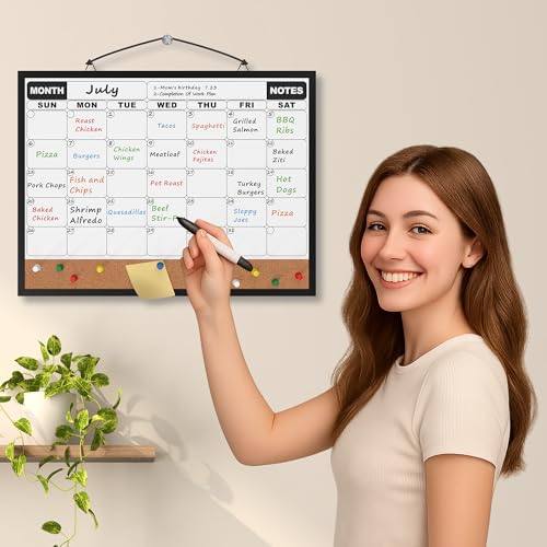 Monthly Calendar Dry Erase Board