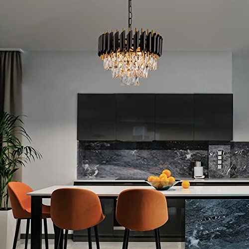 Modern Luxury Crystal Chandelier Light Fixture for Dining Room Living Room