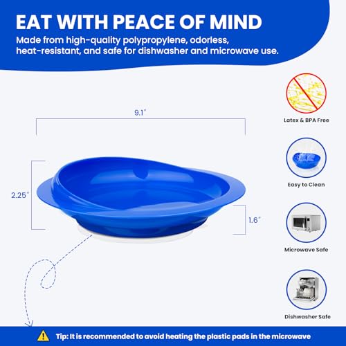 Spill Proof Scoop Plate and Bowl with Non