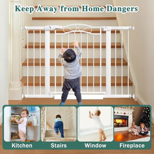 Extra Wide Baby Gate for Kids Or Pets Walk Thru Dog Gates for The House Doorway Child Safety Gate