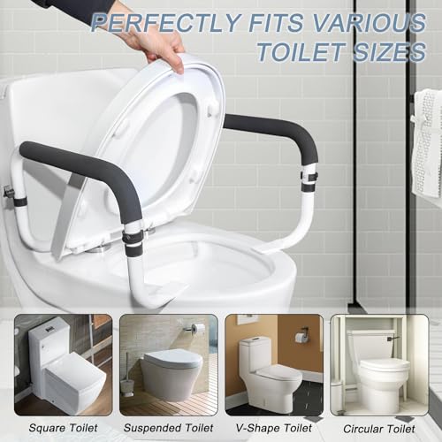 Toilet Safety Rail for Seniors Supports 350lbs