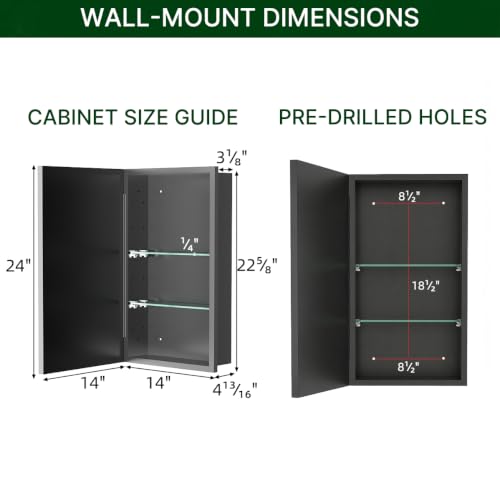 Elise Series Medicine Cabinet with Mirror