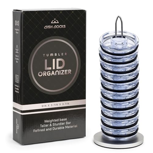 Tumbler Lid Organizer for Cabinet & Countertop