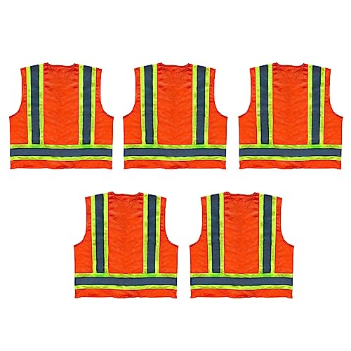Premium High Visibility Surveyor Vest Solid Front Mesh Back
