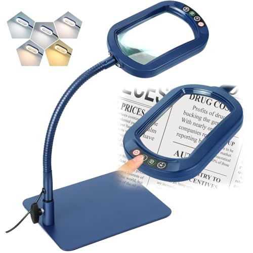 Rectangle Magnifying Glass with Light and Stand