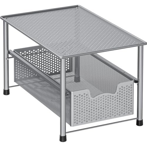 SimpleHouseware Stackable Under Sink Cabinet Sliding Basket Organizer Drawer