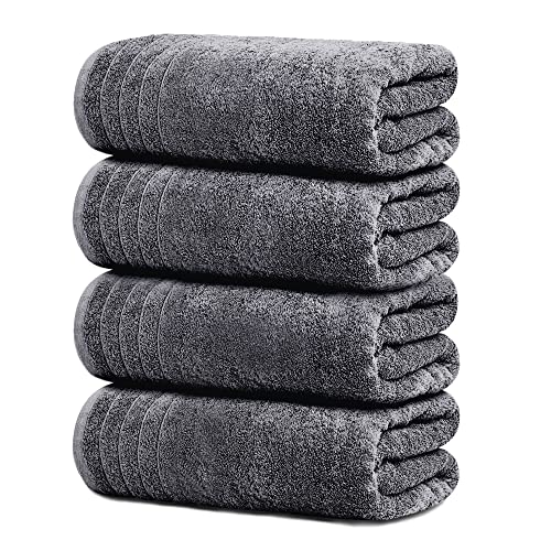 Pack of 4 Extra Large Bath Towels 30 x 60 Inches
