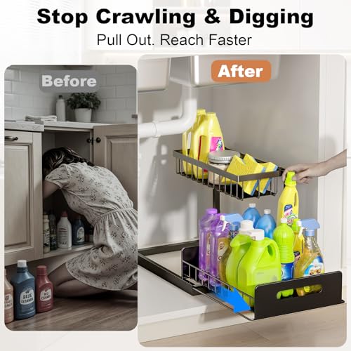 Metal Under Sink Organizer Shelf