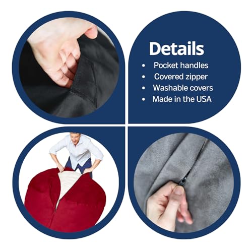 Luxury Bean Bag Chair with Microsuede Cover in Different Sizes and Colours
