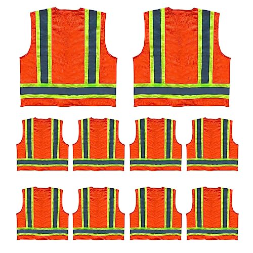 Premium High Visibility Surveyor Vest Solid Front Mesh Back