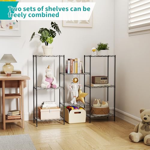 Adjustable Storage Shelves NSF Heavy Duty Metal Shelves Garage Organizer Wire Rack Shelving Storage Unit Shelf Utility
