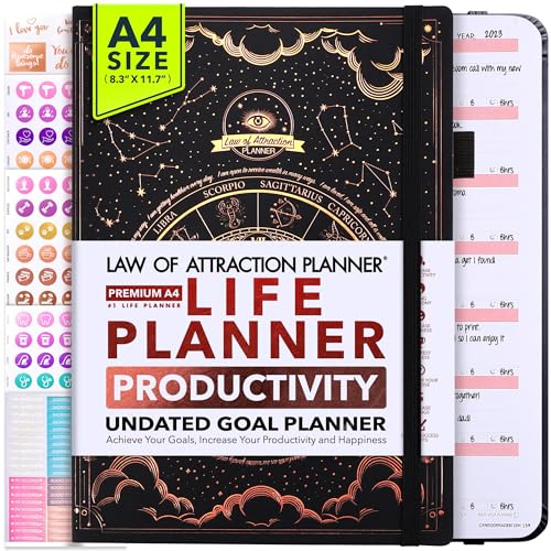 Life Planner Deluxe Undated Planner Weekly and Monthly Manifestiing Journal