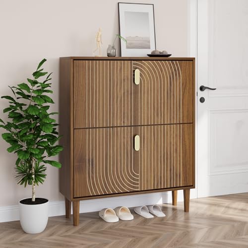 Shoe Cabinet with 2 Flip Drawers