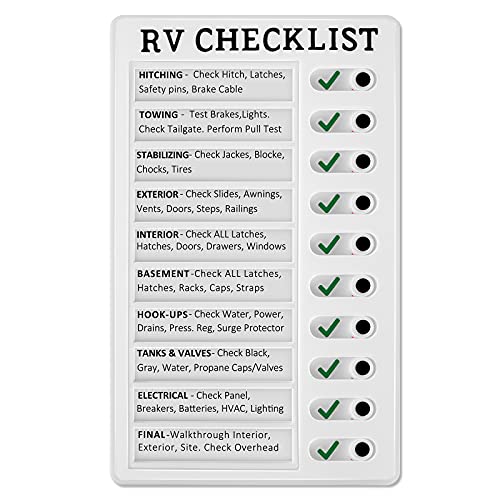 Rv Checklist Board to Do List Boards Plastic Chore Chart Memo Checklist Boards with Slider Portable Daily Affairs Detachable Schedule Planner for Home Office Check Items Accessories