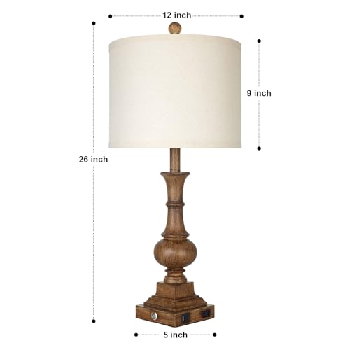 Rustic Table Lamps Set of 2