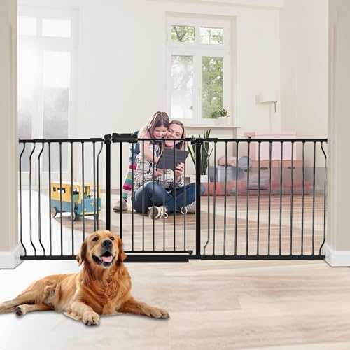 HOOEN White Narrow & Extra Wide Baby Gate for Doorways Stairs 24