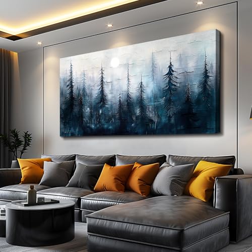 Wall Art for Living Room Canvas Wall Decor for Bedroom Office Wall Decoration Landscape Paintings Modern Purple Lake View Wall Pictures Artwork Hotel Room Home Decor Ready to Hang 20x40 in
