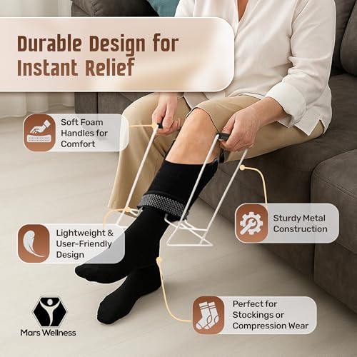 Stocking Donner Sock Aid Tool for Compression Socks Men or Women