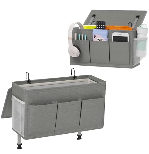 Bedside Caddy Bedside Organizer with Fixed Straps & Water Bottle Holder
