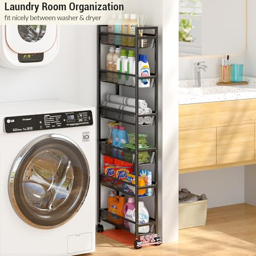 6 Tier Slim Storage Cart