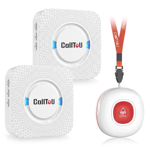 Wireless Caregiver Pager Smart Monitoring System Alert Buttons Hand Call Bell for Elderly Seniors Patients