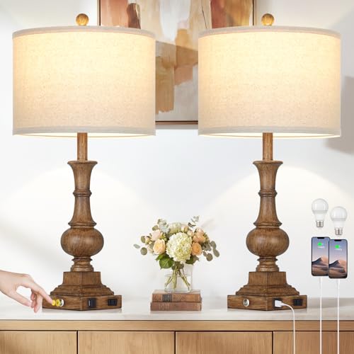 Rustic Table Lamps Set of 2