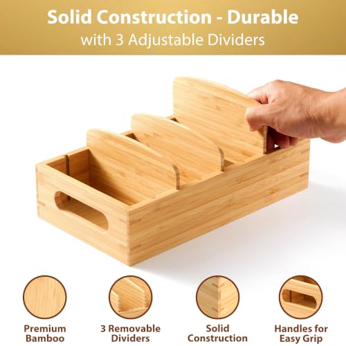 Food Container Organizer for Kitchen Cabinet Drawer