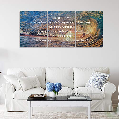 3 Piece Modern Landscape Wall Art Canvas Poster Print Wall Decor Office Living Room Bedroom Home Decoration Canvas Painting Framed Ready to Hang