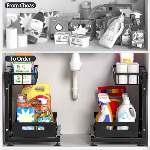 L Shaped Under Sink Organizer