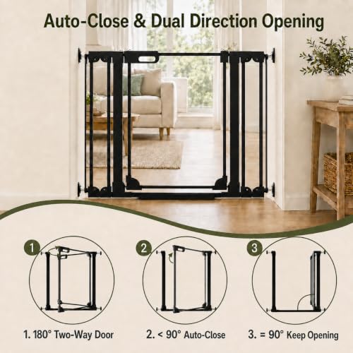 Clear Baby Gate for Stairs Modern Design Acrylic Auto Close Pet Gate
