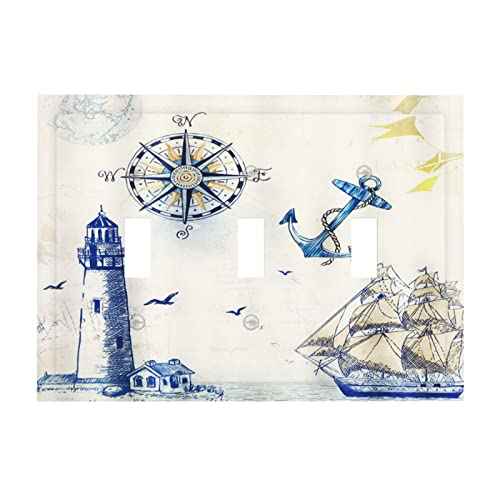 Funny Cat Cool Cat Dinosaur Sea Ocean Wave Wooden Style 1 Gang Light Switch Cover Plate Decorative No Device Wall Plate Blank Electrical Switch Plate Covers Dimmer Faceplate for Bathroom Decor