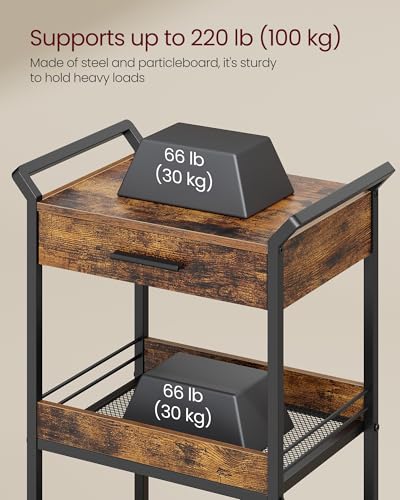 Storage Cart Rolling Utility Cart with Table Top