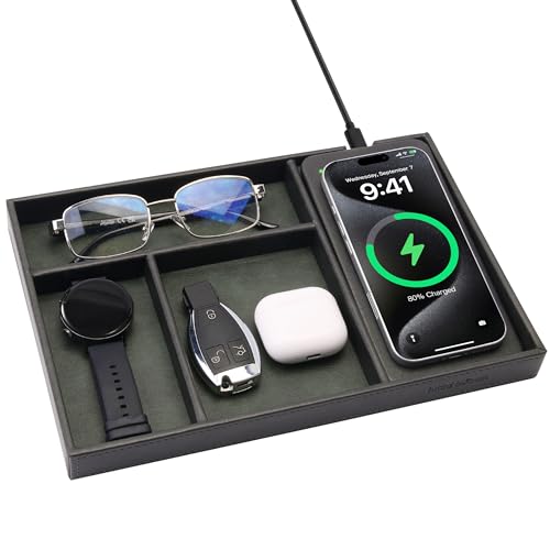 Valet Tray Built in Wireless Charging Pad