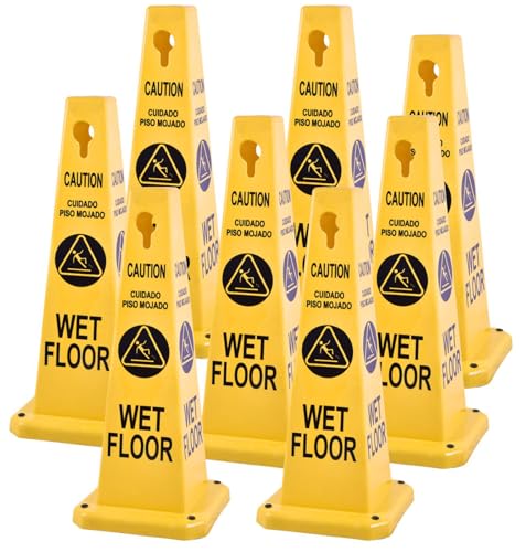 Caution Wet Floor Signs 8 Pack Heavy Duty Caution Cones