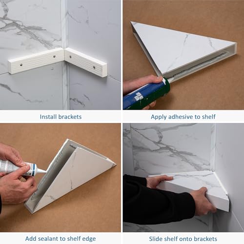 Vinyl Waterproof Corner Shower Shelf